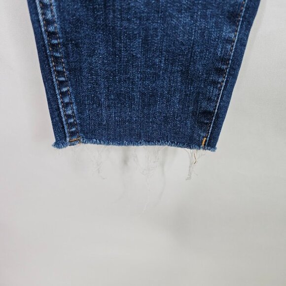 MADEWELL High Rise Jeans MEDIUM WASH BLUE size 27 Button Fly Skinny Distressed - Picture 5 of 10